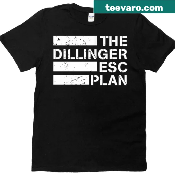 The Dillinger Escape Plan t-shirt featuring bold typography