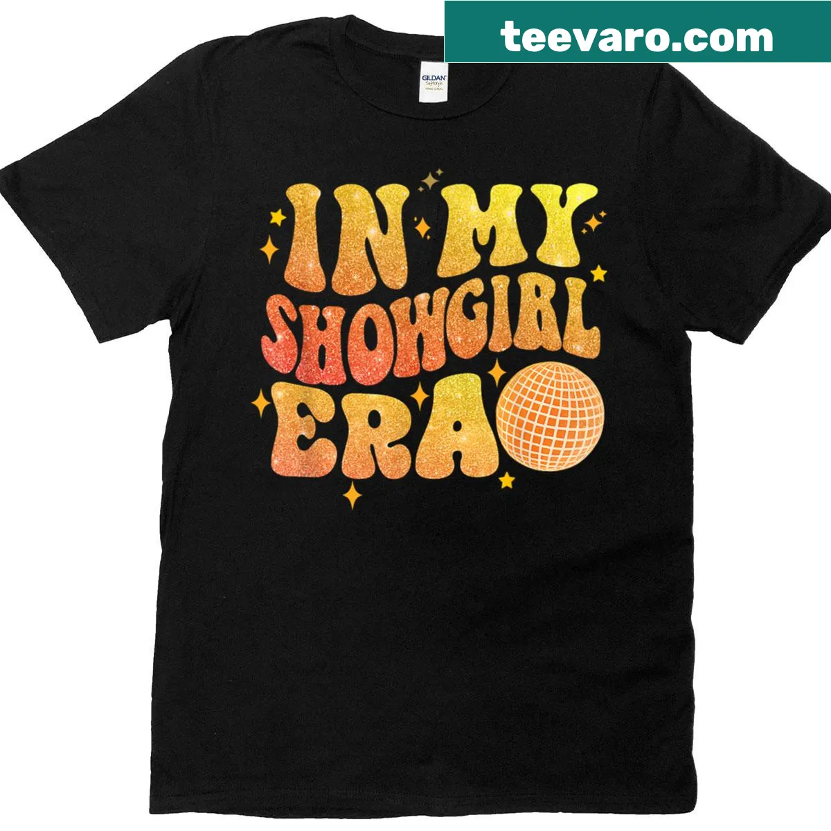 Charming T-shirt depicting the glamorous life of a show girl — on a men's t-shirt