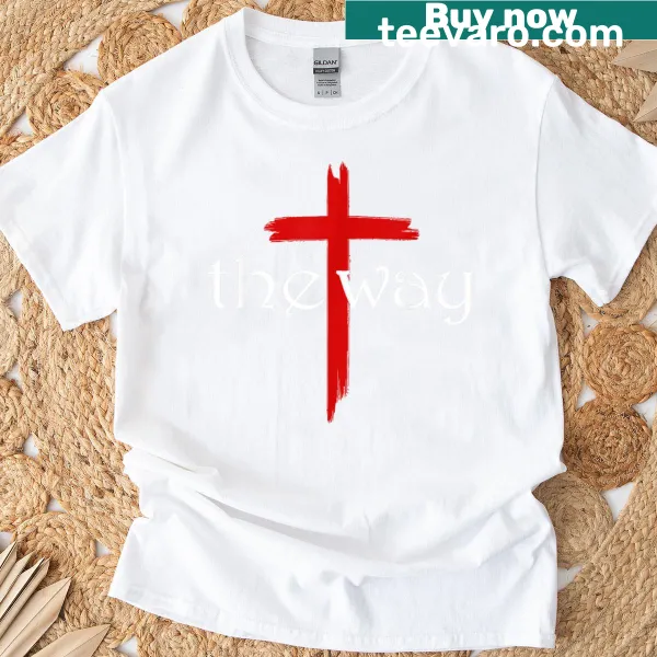 Christian T-shirt with cross graphic and inspirational message