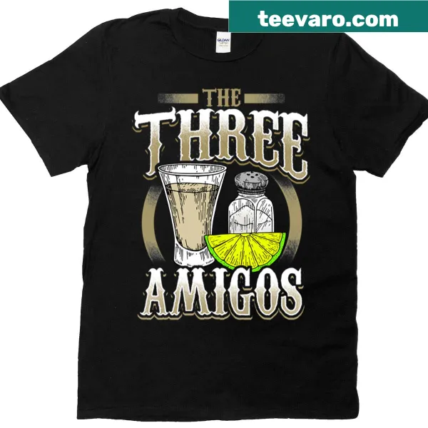 Cartoon design of tequila line and salt inspired by Three Amigos