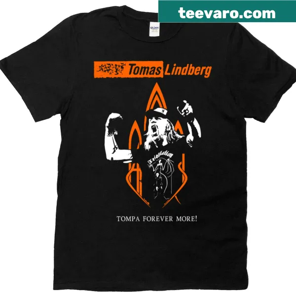 T-shirt honoring Tomas Lindberg with bold text
