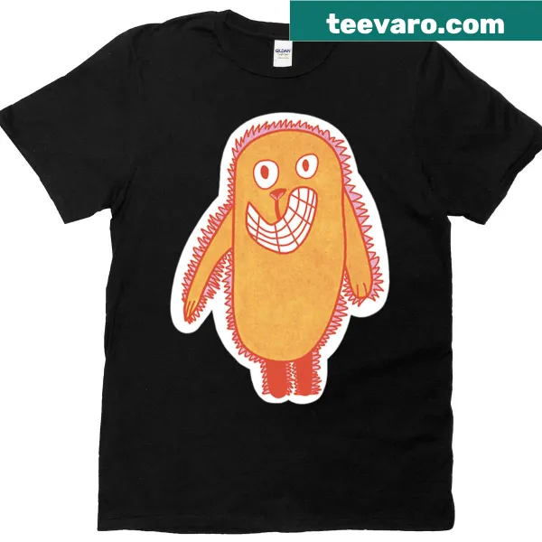 Playful cartoon design of a Toothy Friend on a T-shirt