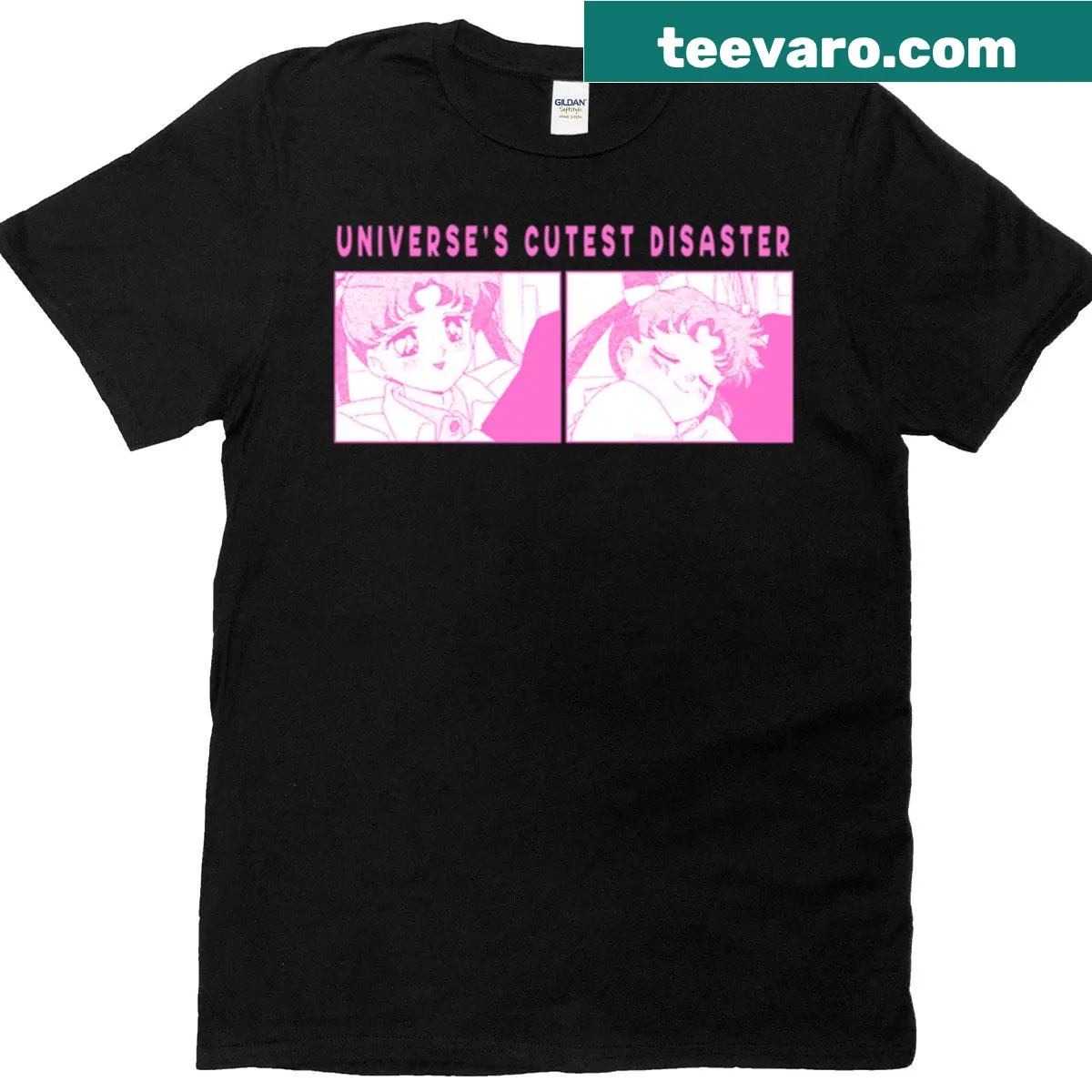 90s nostalgia t-shirt featuring Usagi Tsukino from anime — on a men's t-shirt