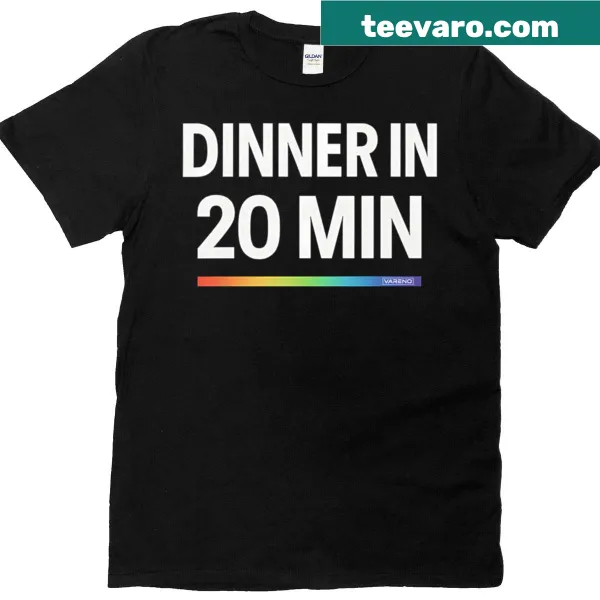 Oversized t-shirt with Dinner In 20 Min text