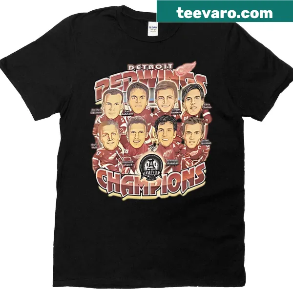 Vintage T-shirt celebrating Detroit Red Wings Stanley Cup Champions