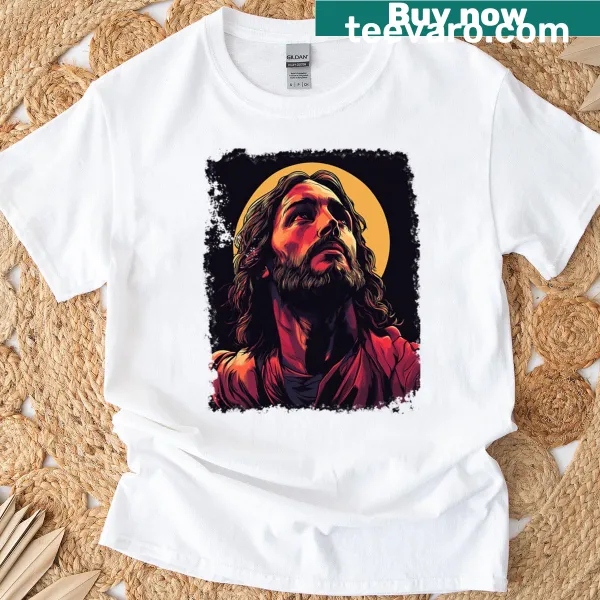 Vintage t-shirt featuring Jesus Christ as the King graphic