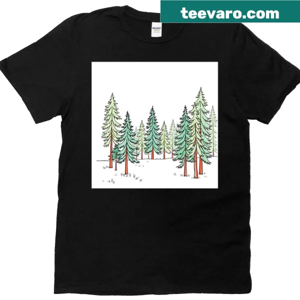 Vintage distressed t-shirt featuring a pine tree graphic
