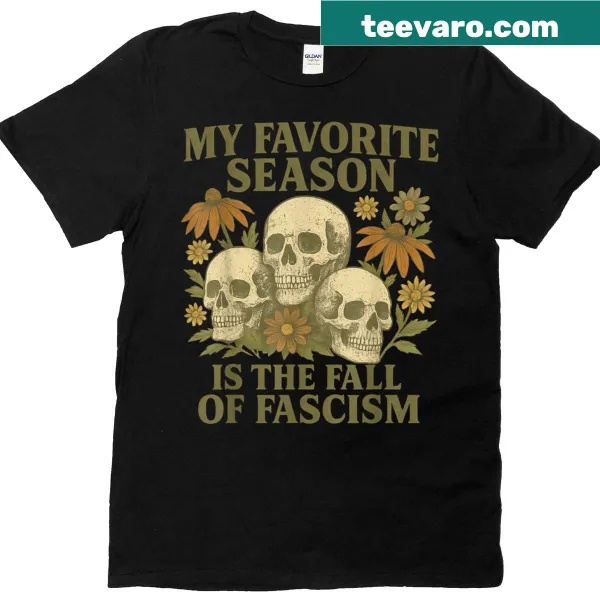 Vintage retro t-shirt with quirky phrase about fascism