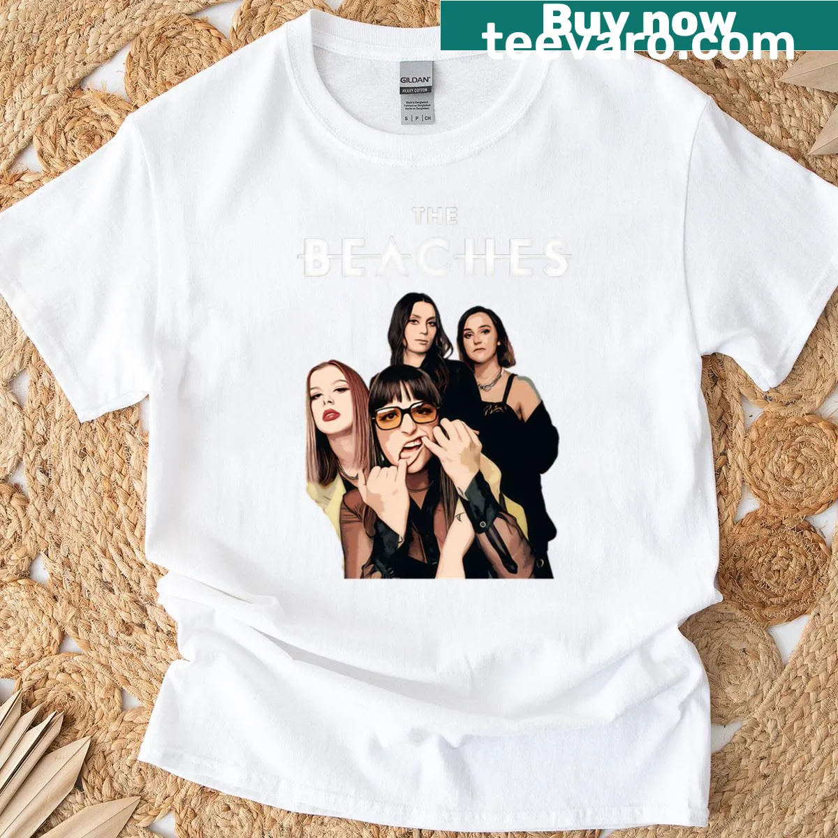 Vintage T-shirt honoring The Beaches band — on a men's t-shirt