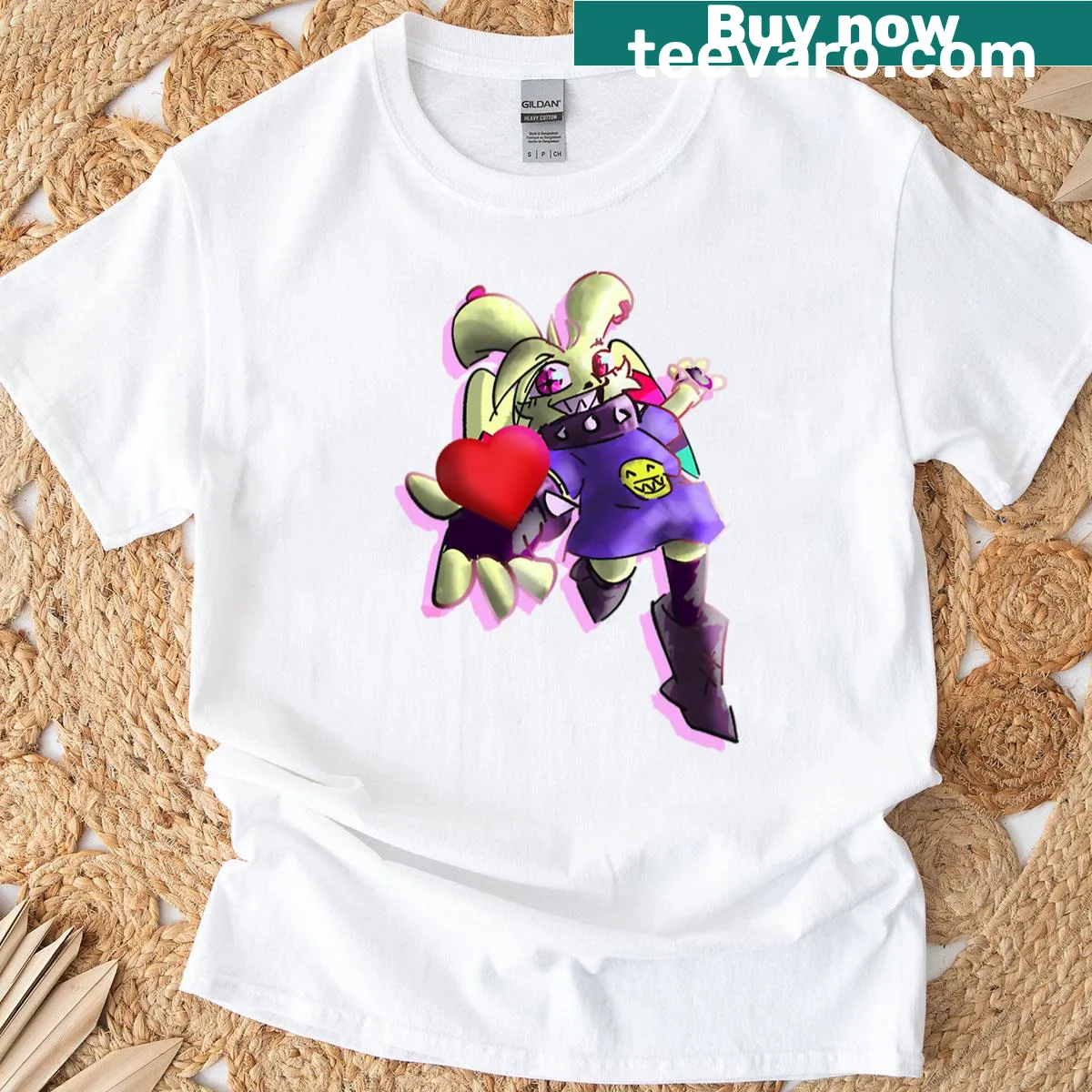 Illustrative whimsical Kiki t-shirt featuring an enchanting design — on a men's t-shirt