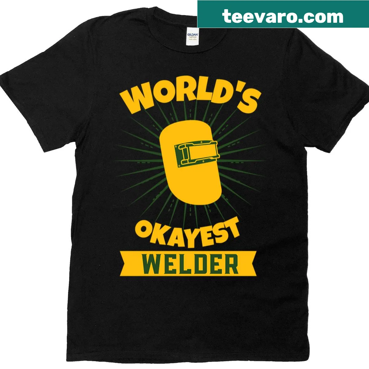 Oversized T-shirt for welders with humorous text — on a men's t-shirt