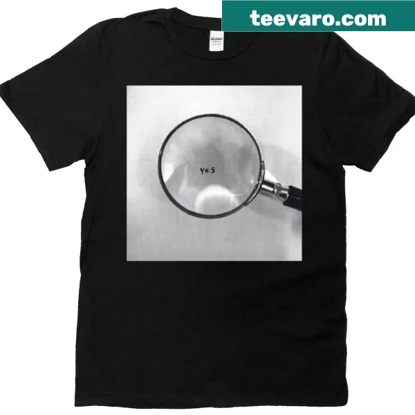 Minimalist T-shirt featuring Yoko Ono and the word Yes