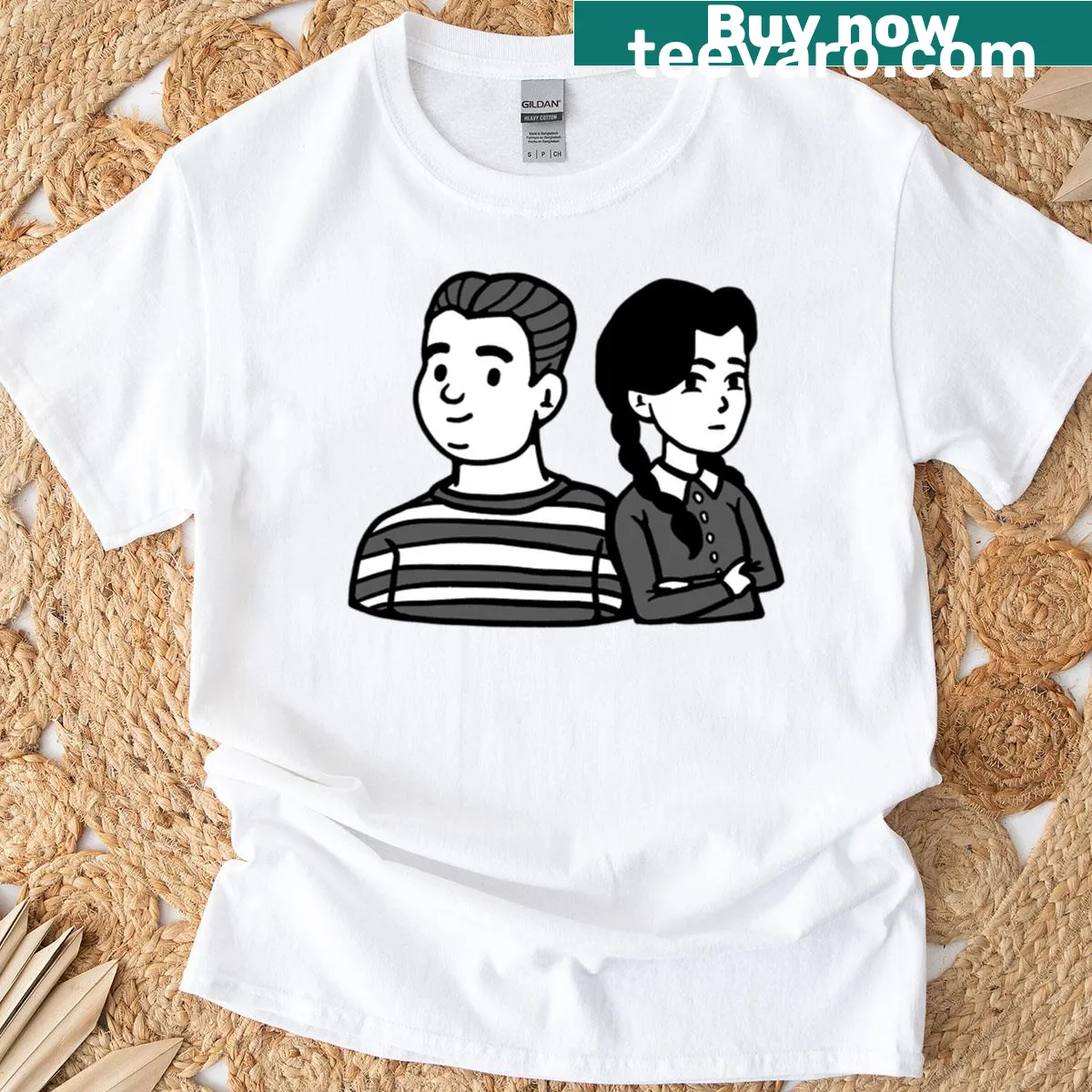 Logo design graphic on a shirt with no text — on a men's t-shirt