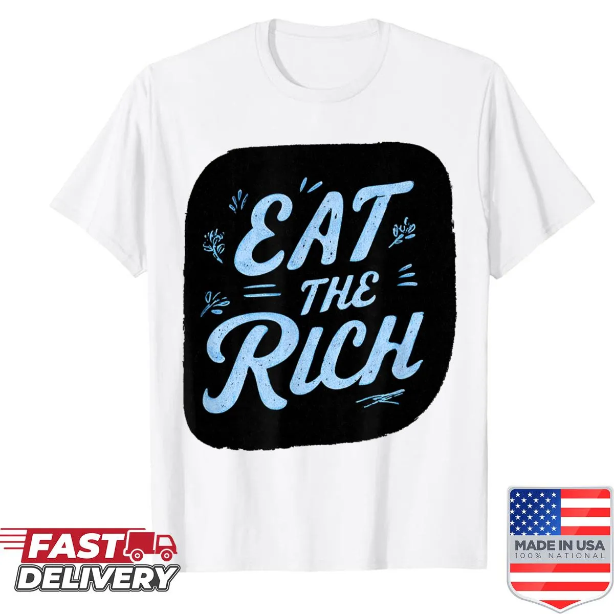 Costume shirt with the phrase 'Eat The Rich' for Halloween