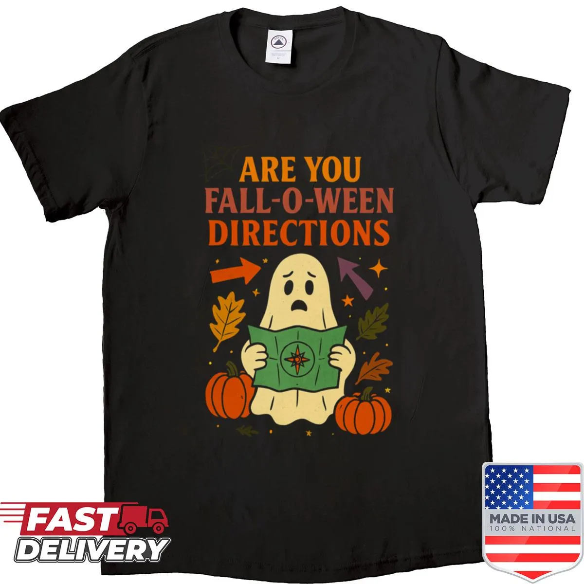 Playful Halloween shirt featuring a ghost and a whimsical question.