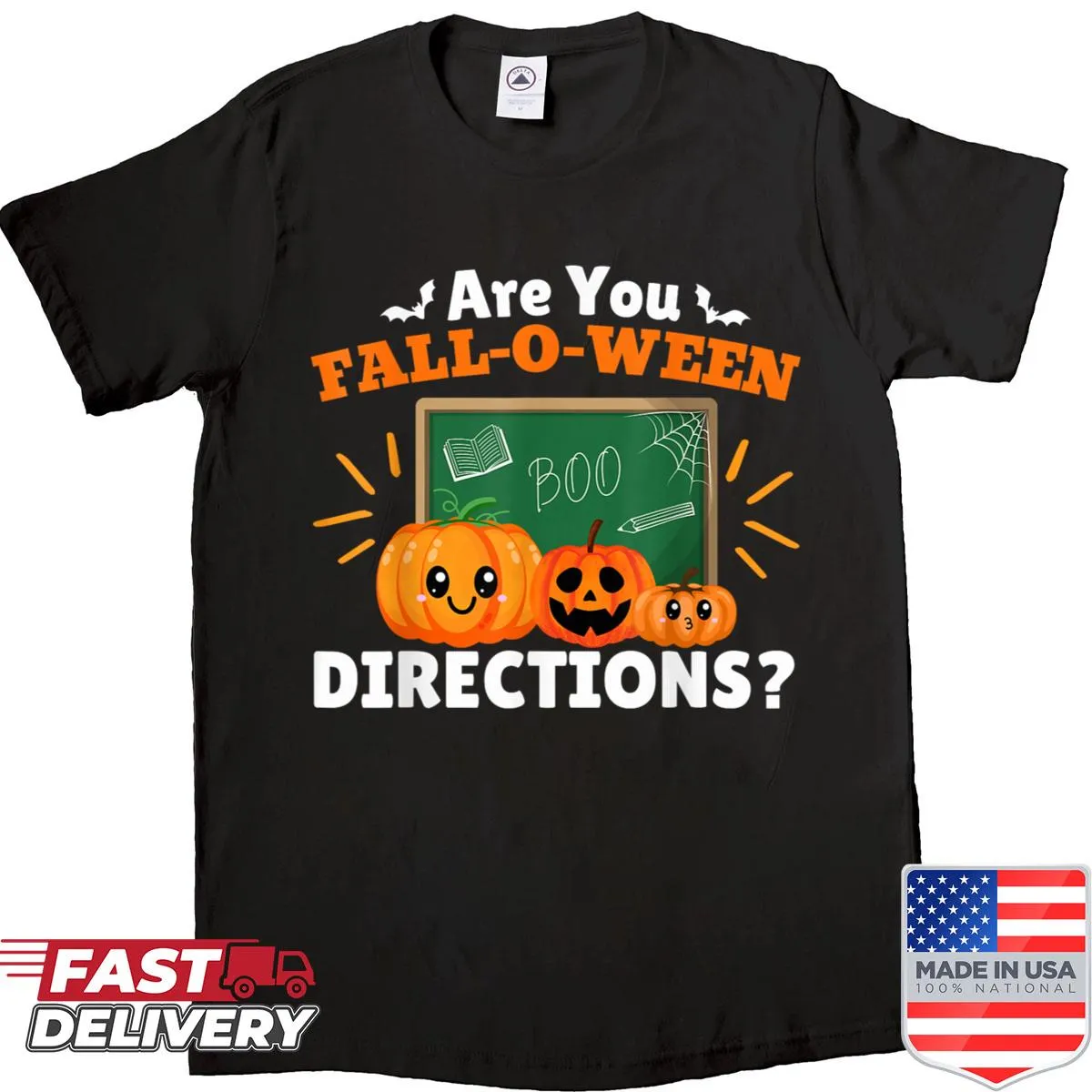 Cartoon ghost with Halloween directions for teachers