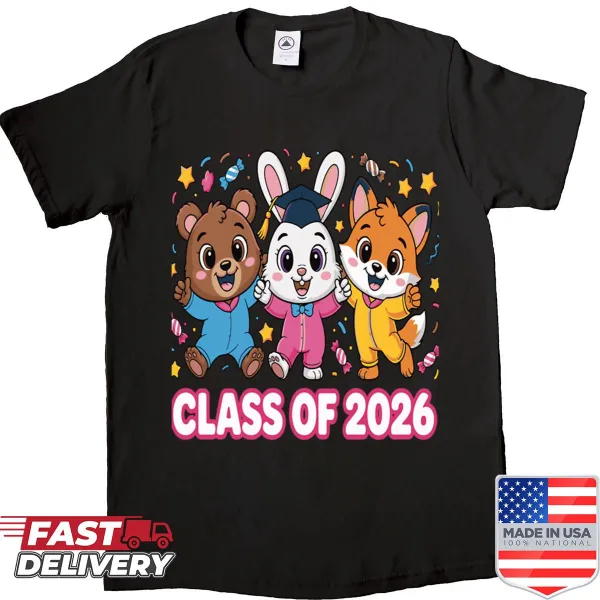 Oversized shirt for Class of 2026 with backpack design