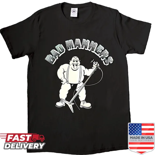 Bold typography design expressing bad manners on a shirt