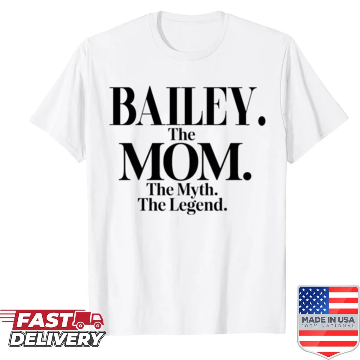 Funny mom quote shirt with the text 'The Mom The Myth The Legend'
