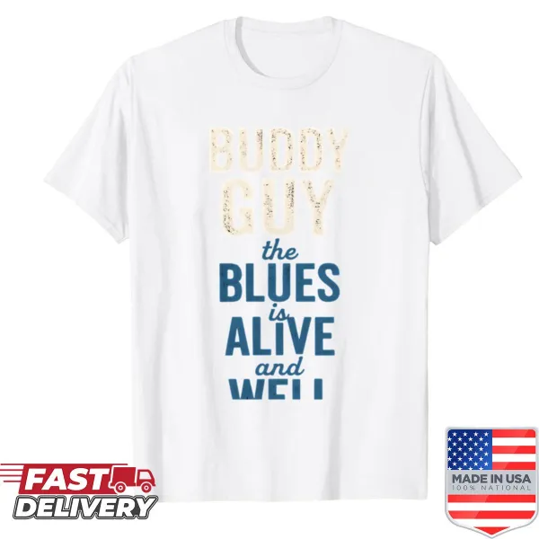 Vintage-inspired Buddy Blues graphic T-shirt