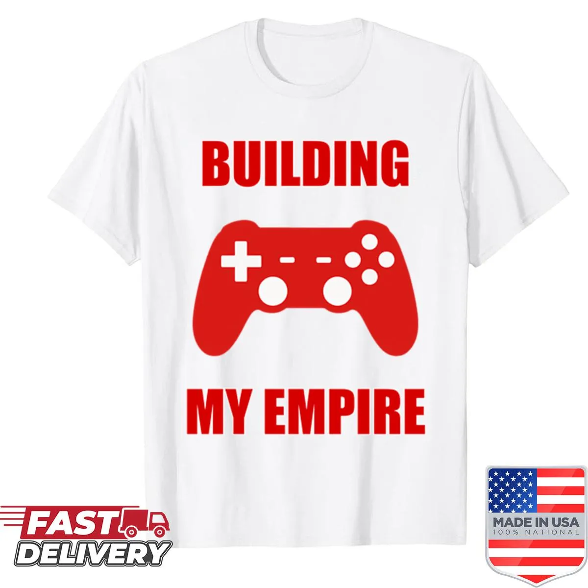 Inspirational T-shirt with text about building an empire