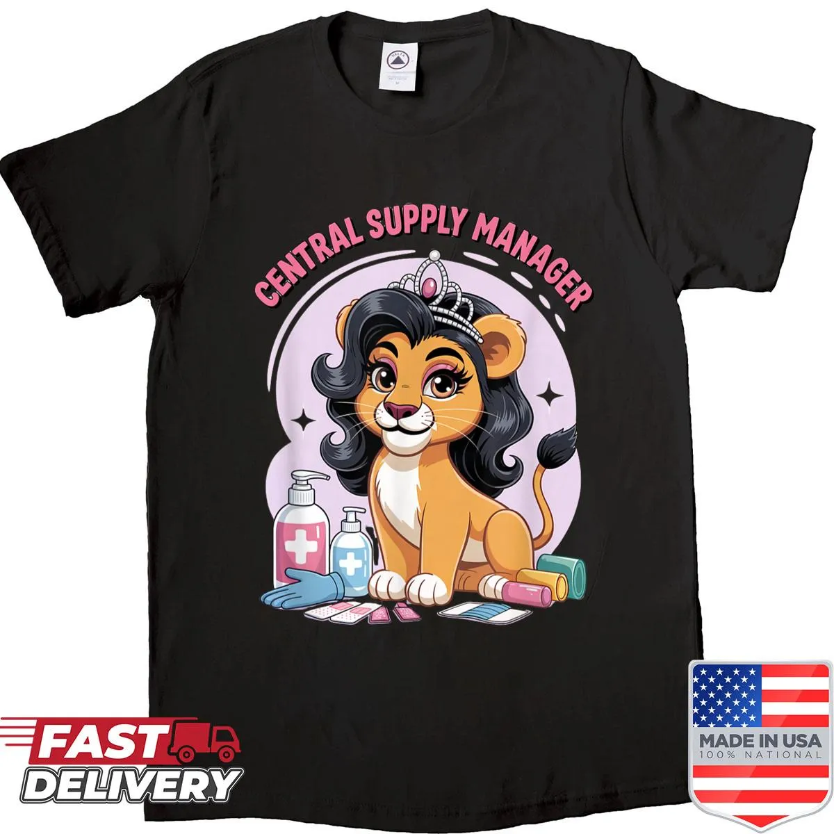 Healthcare shirt for Central Supply Managers with bold text