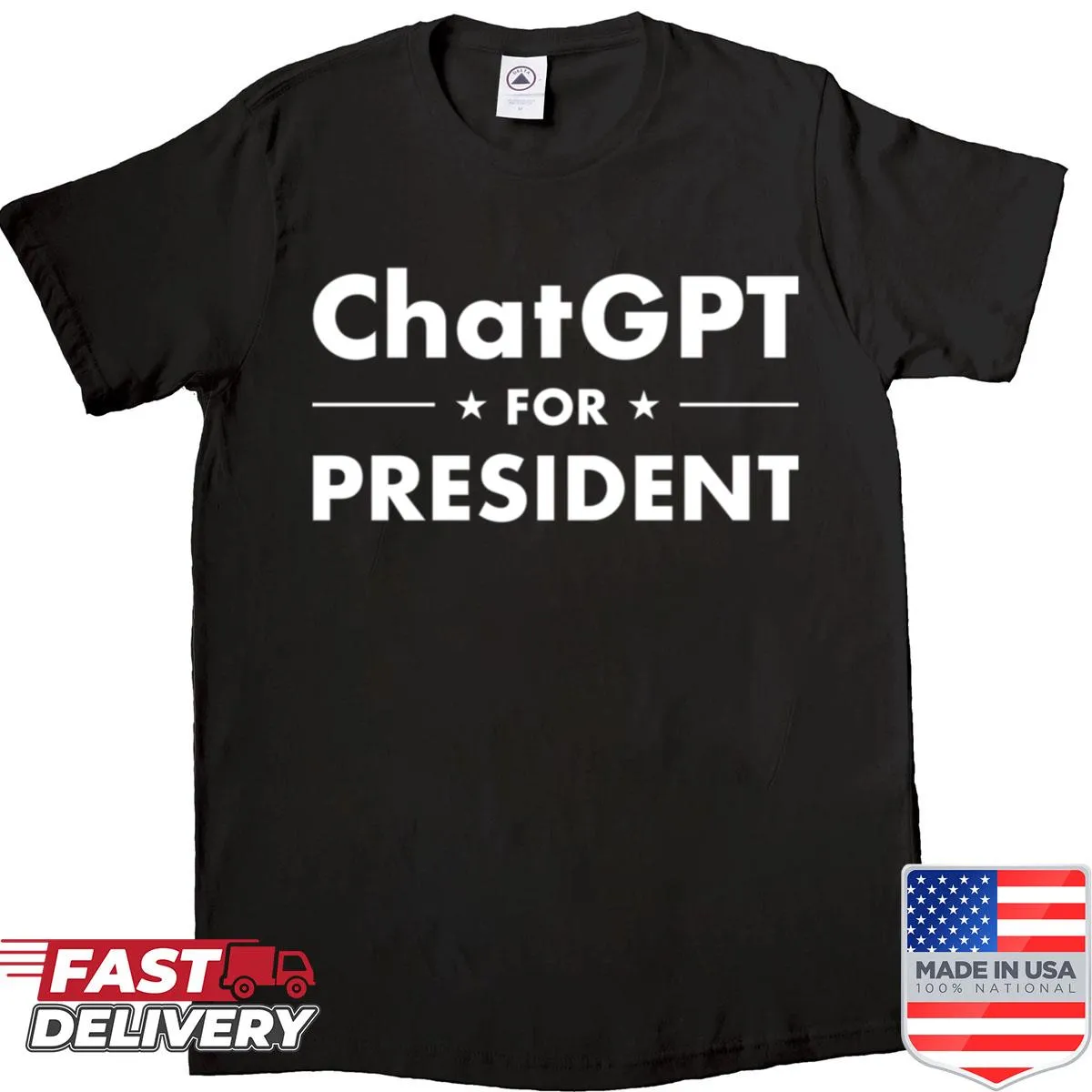 Chatgpt For President humorous shirt with bold typography