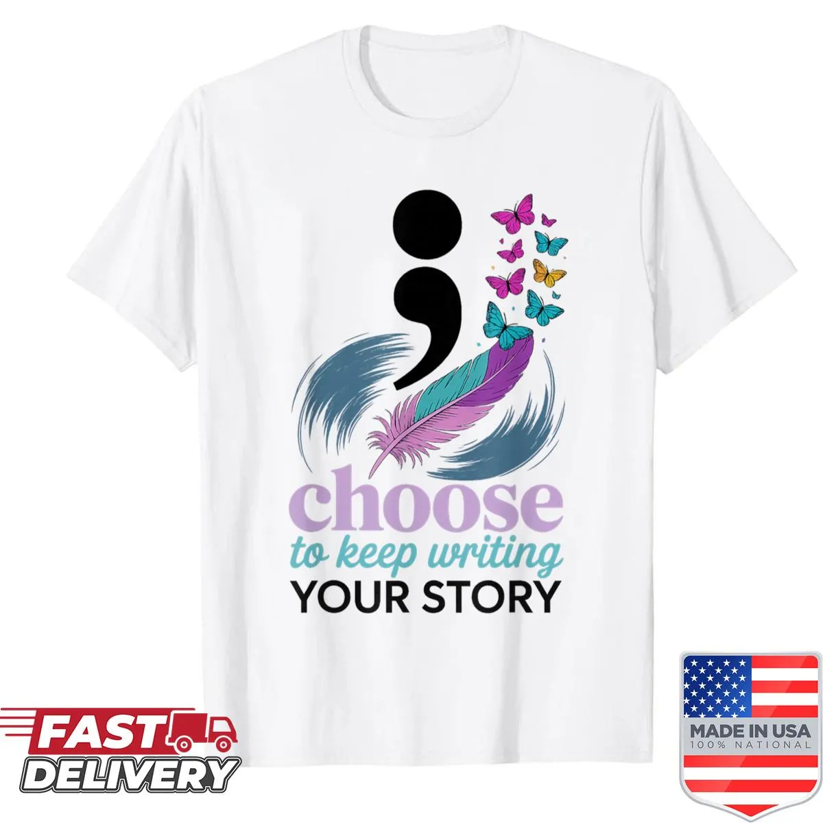 Inspirational shirt with a motivational phrase