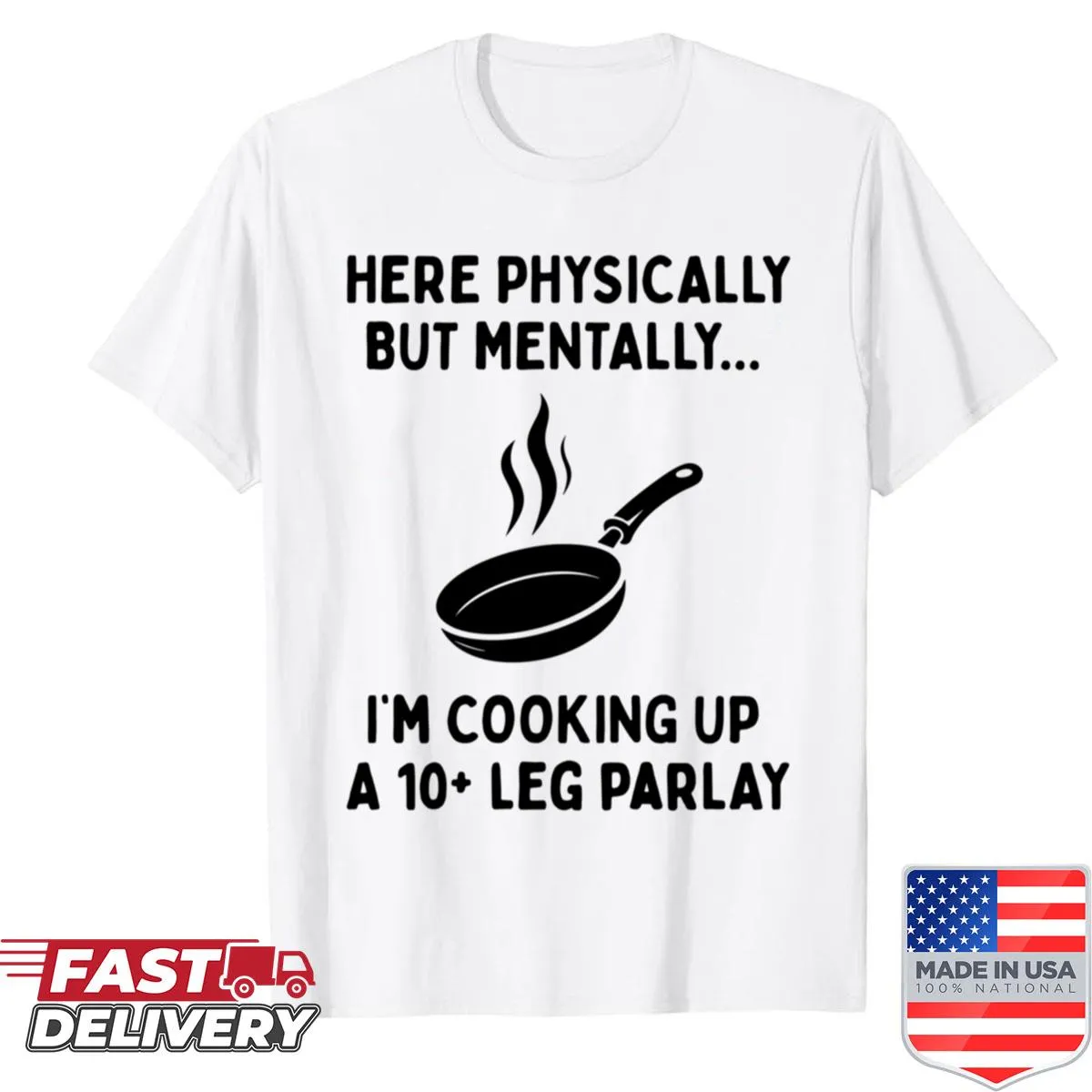 Funny sports betting themed oversized t-shirt