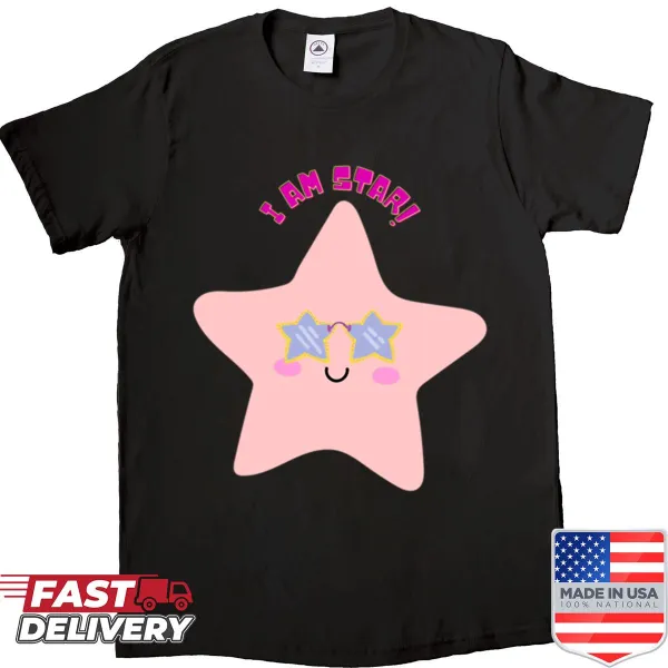 Cute cartoon star character wearing sunglasses