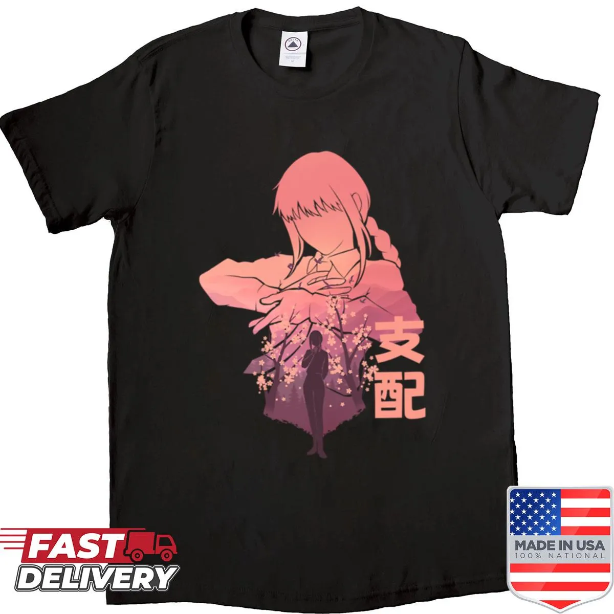 Bold devil graphic shirt with a domination theme