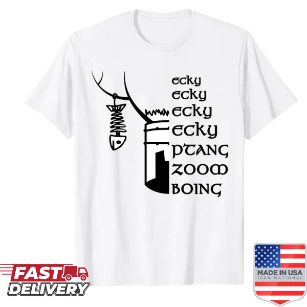 Playful 'Ecky Ecky' graphic on a casual shirt