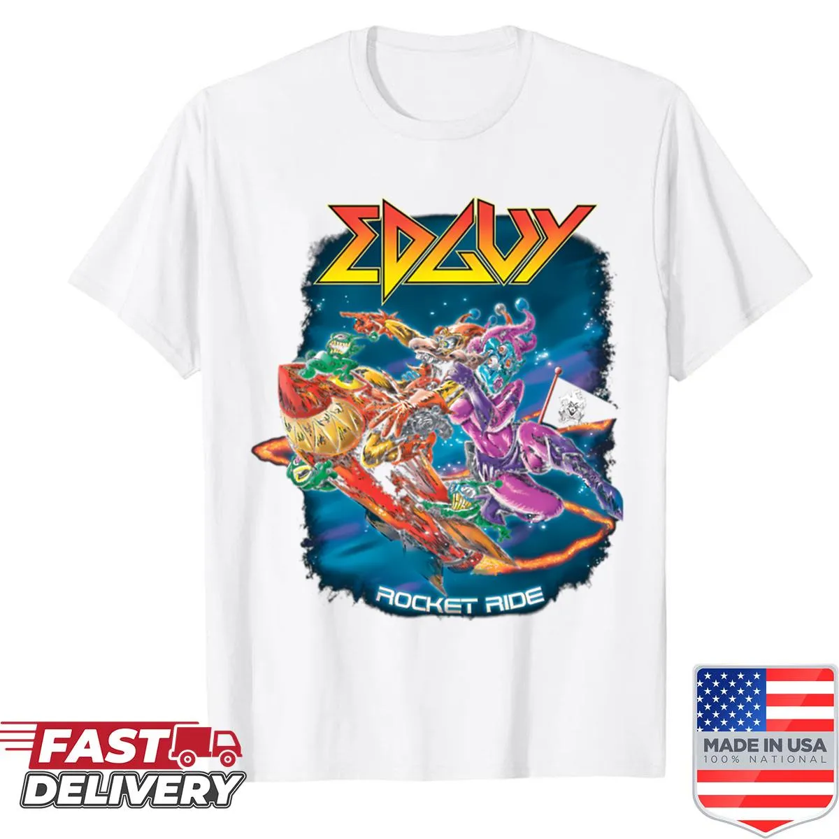 Edguys band shirt featuring bold typography