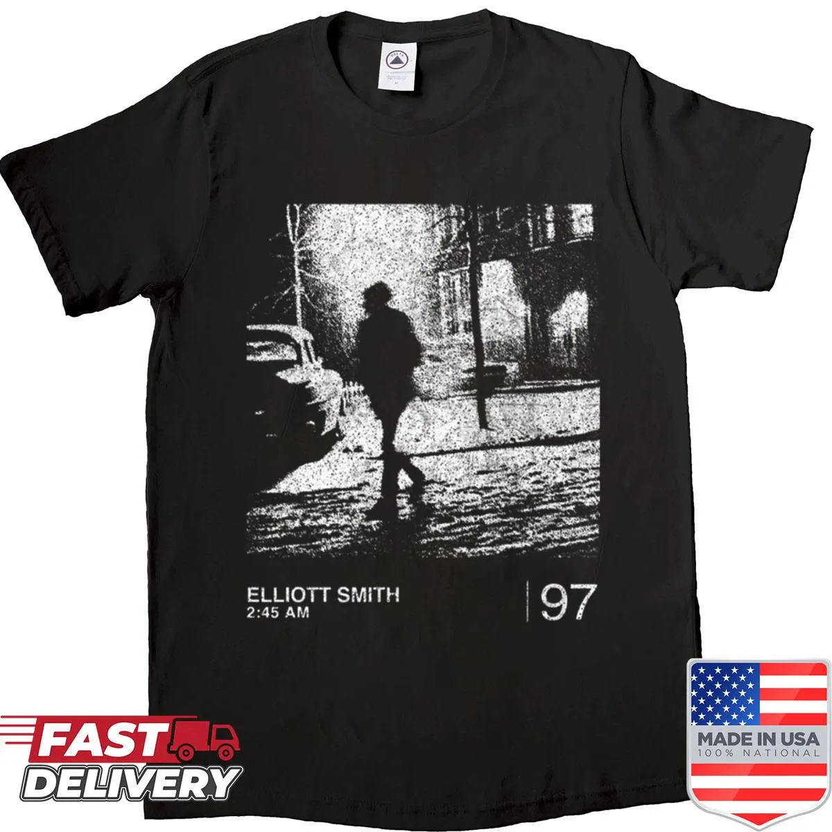 Retro art shirt dedicated to Elliott Smith