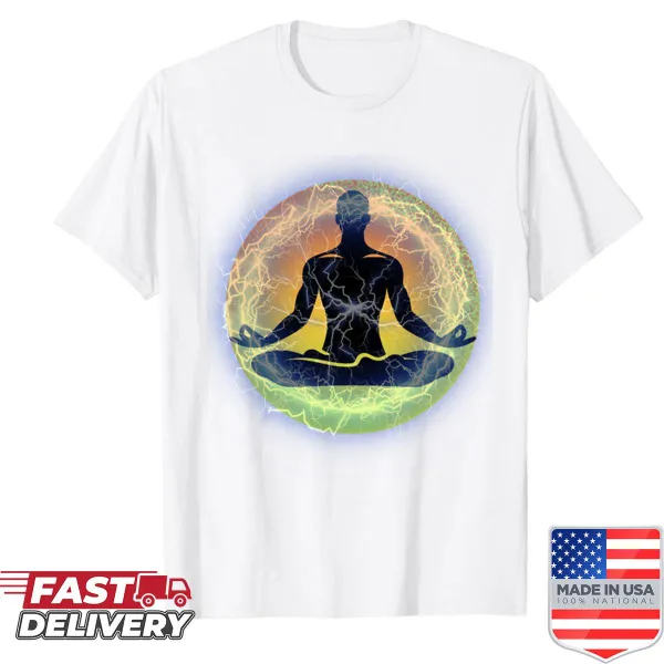 Gold spiral and sun design representing positive vibes and calmness