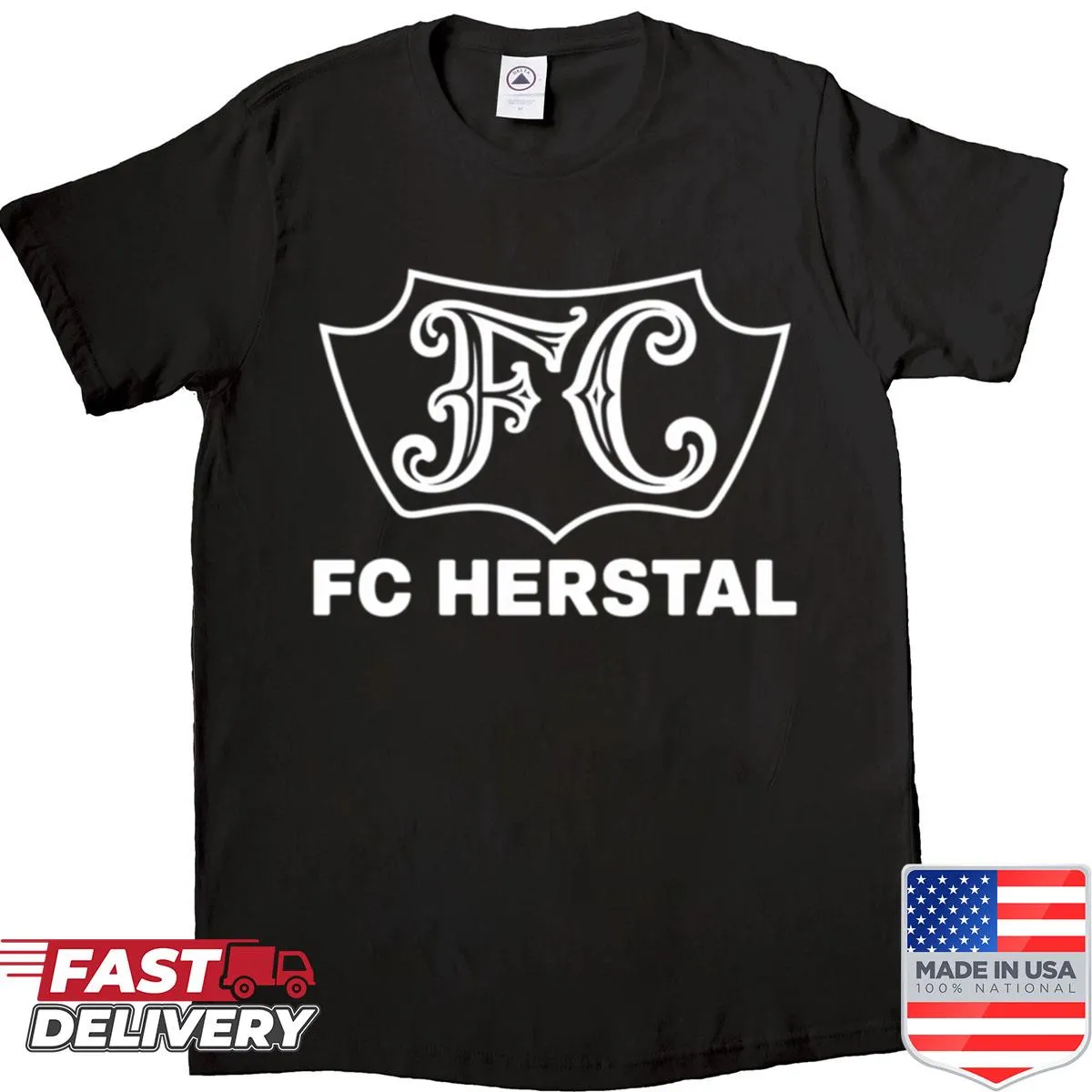 Silhouette t-shirt featuring the Fc Herstal emblem