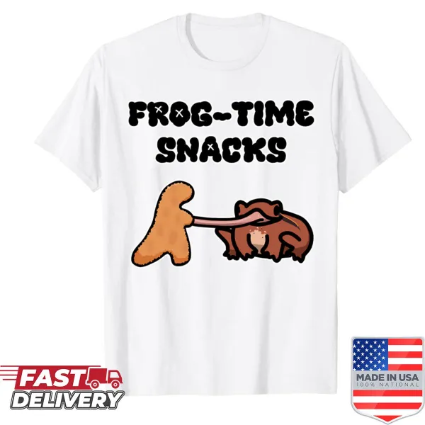 Oversized shirt with cute tomato frog and Dino Nuggie design