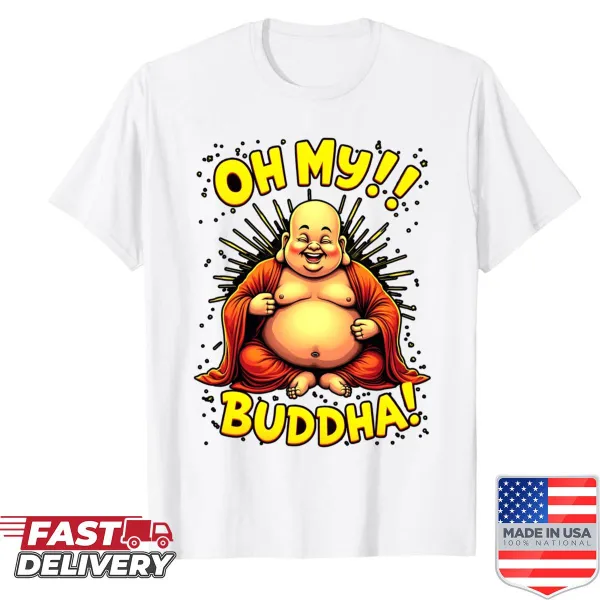 Humorous Buddha illustration t-shirt design