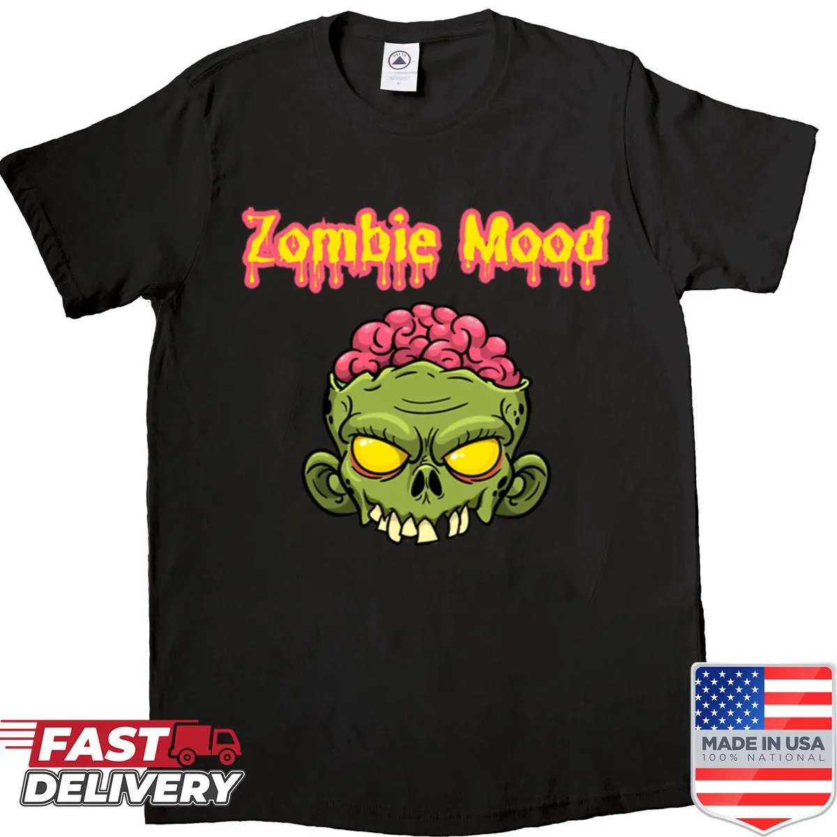 Cartoonish zombie design conveying a funny mood for Halloween