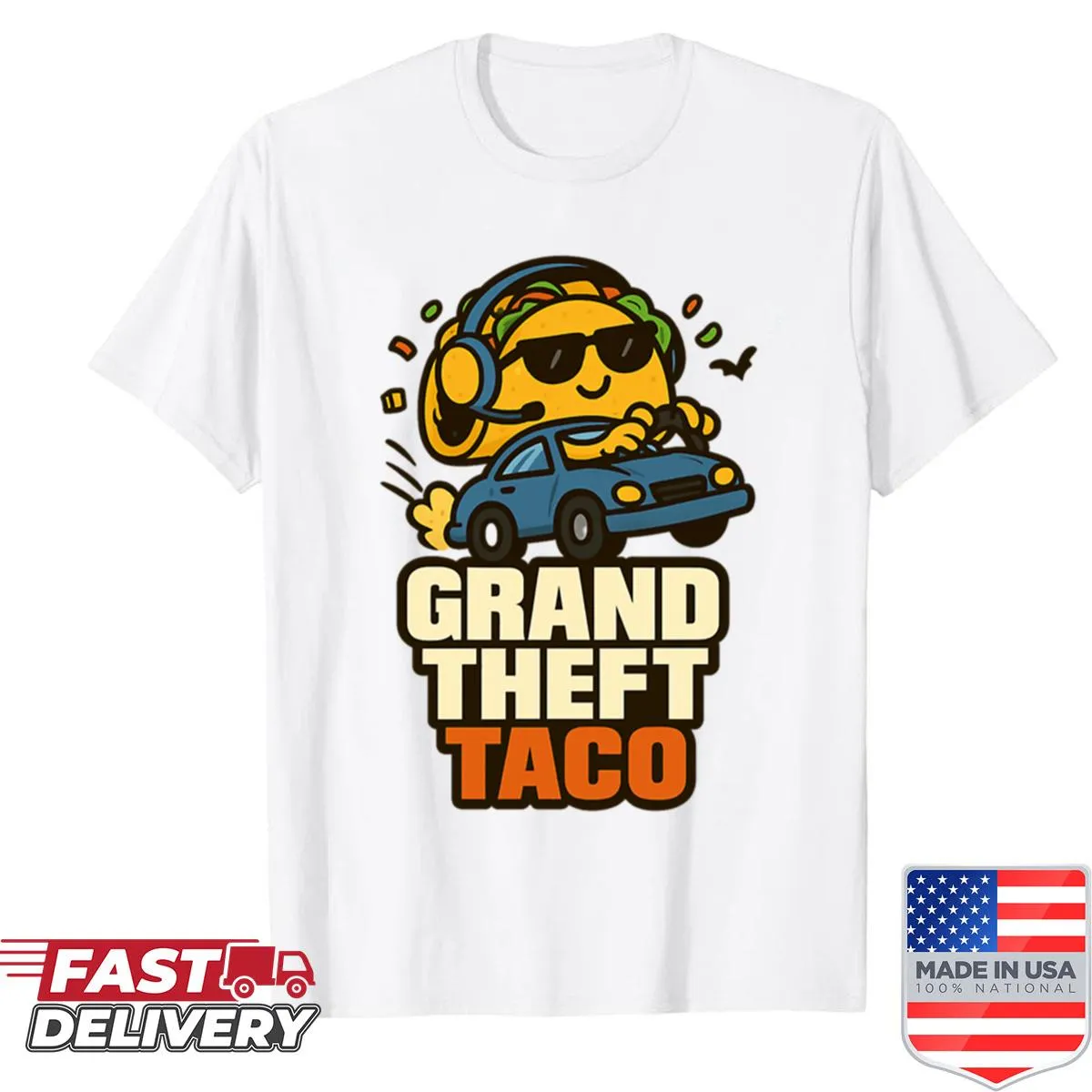 Funny taco parody design shirt inspired by Grand Theft Auto