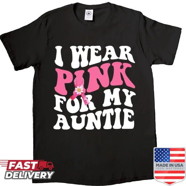 Groovy breast cancer awareness shirt for aunts
