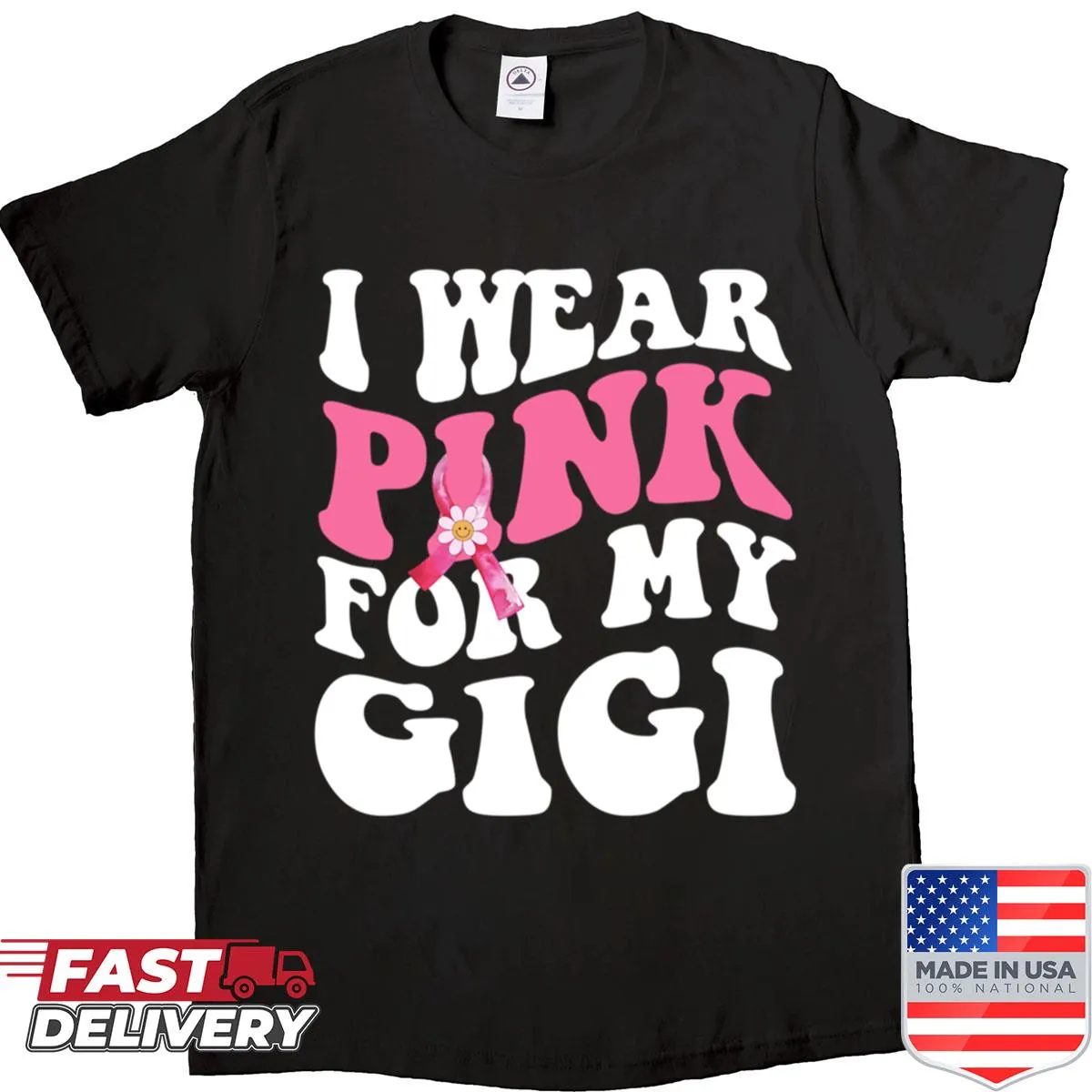 Supportive shirt for breast cancer awareness dedicated to grandmothers