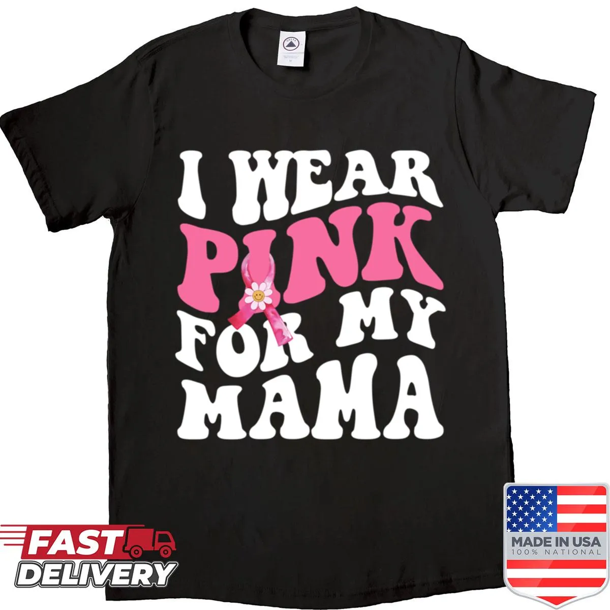 Stylish shirt for breast cancer awareness with a heartfelt message for moms