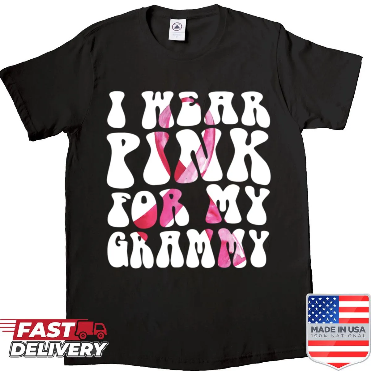 Supportive shirt for breast cancer awareness honoring grandmothers