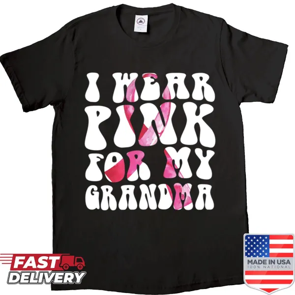 Groovy breast cancer support shirt for grandmothers