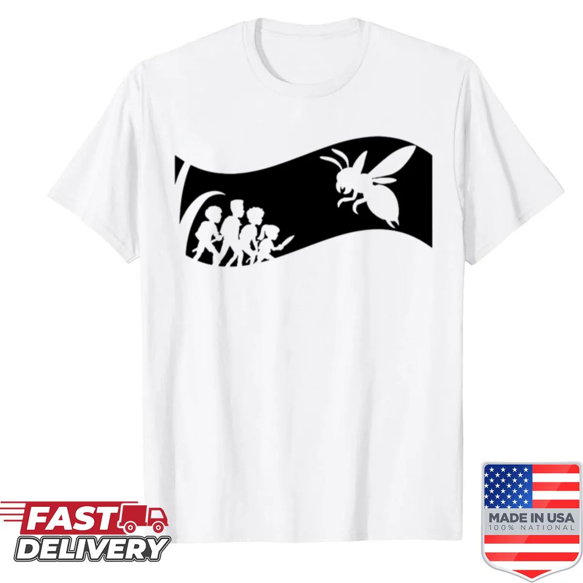 Silhouette shirt depicting Grounded Team vs Hornet in action