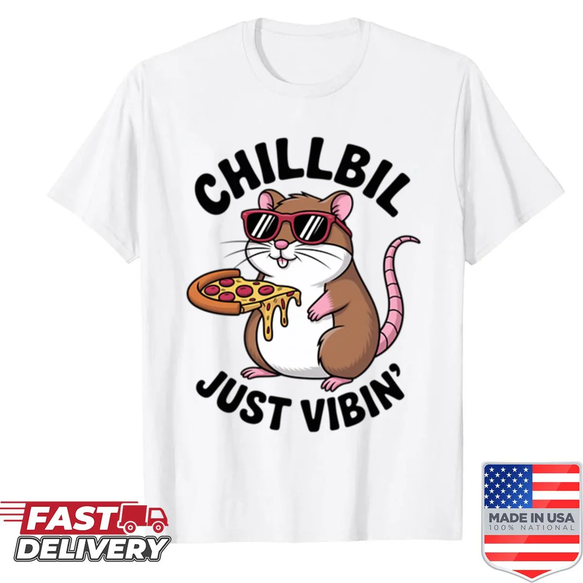 Cartoon strong gerbil illustration for a funny gym shirt