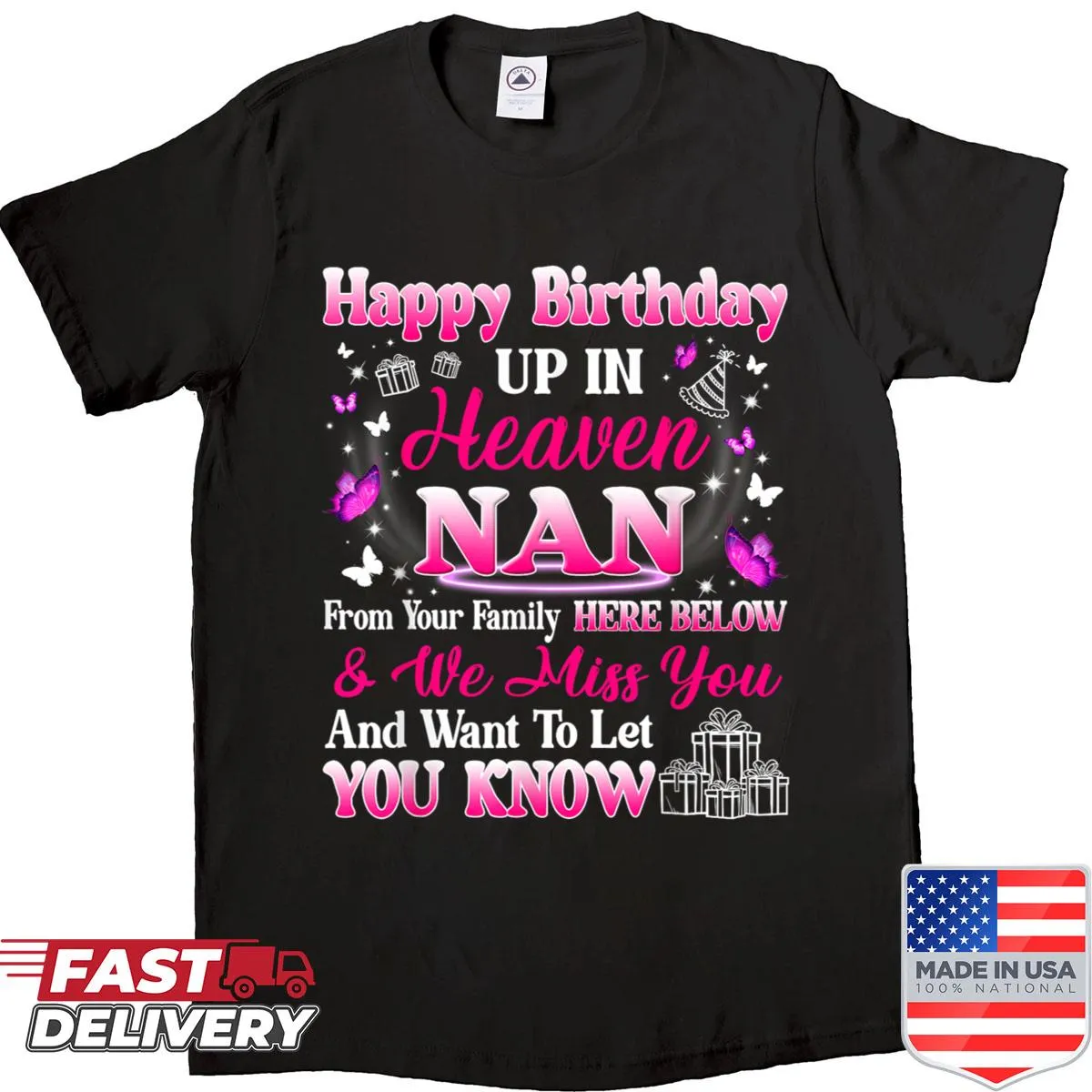 Heavenly birthday tribute shirt for a grandmother