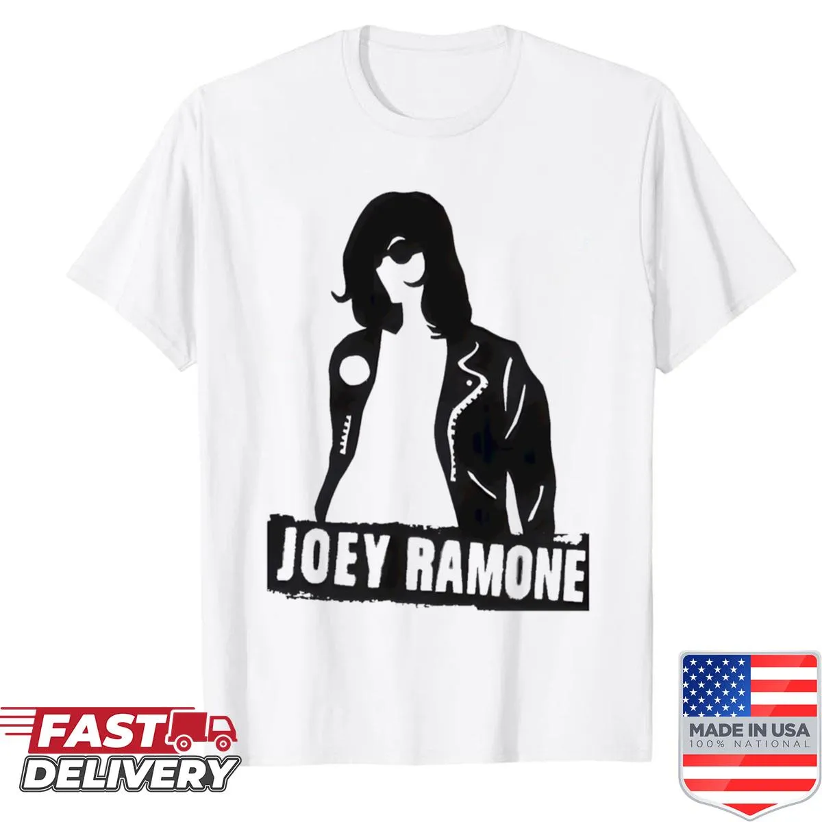 Punk rocker silhouette graphic t-shirt