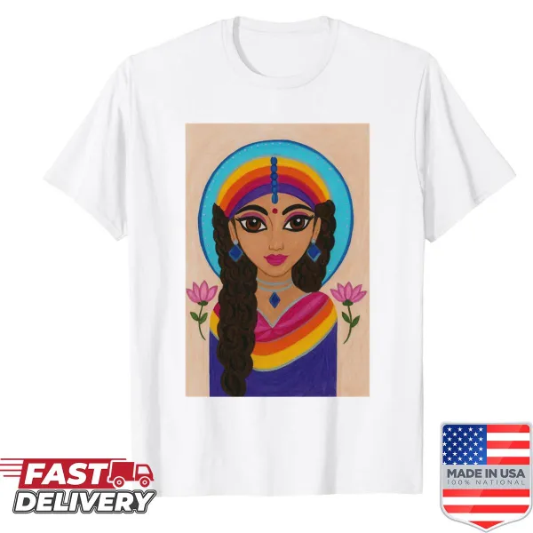 Cultural shirt featuring the Indian Hindu princess theme